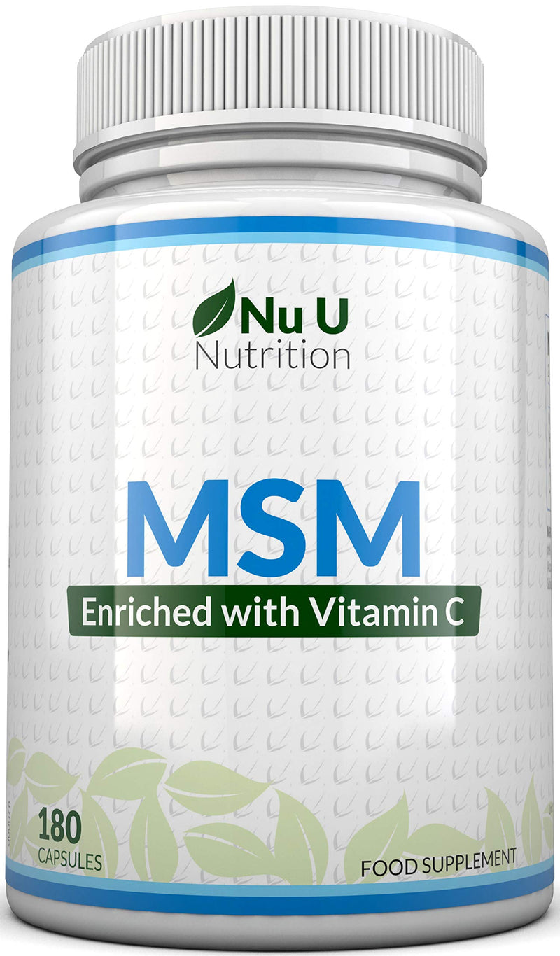 MSM 1200mg - 180 Capsules - 3 Month Supply - Methylsulfonylmethanethane with Added Vitamin C and Selenium - High Strength MSM - BeesActive Australia