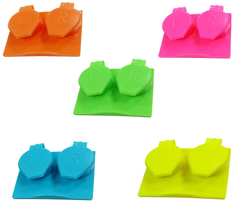 SPORTS WORLD VISION Contact Lens Travel Storage Flip Top Flat Cases Mix Colours Bulk Buy Box 4pcs Multicolor 4 Pieces - BeesActive Australia