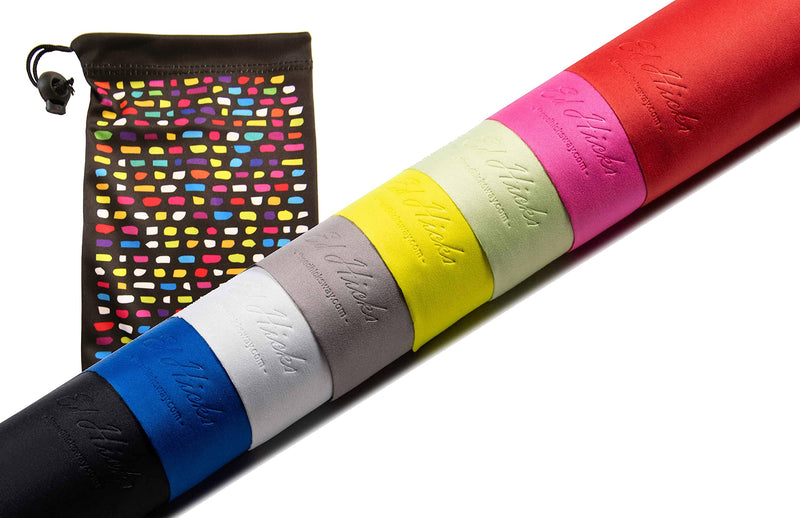 8* Ed Hicks Premium Microfibre Glasses Cleaning Cloths also for Phone Screens, Lenses � Ultra Effective, Chemical Free Cleaning � Super Soft � Reusable � Easy to find Colours � Storage Pouch Medium (12 x 12cm) Multi-Colour (8 Pack) - BeesActive Australia