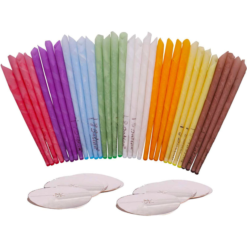 32pcs Ear Candle for Aromatherapy, Natural Pure Beeswax Ear Candle Remove Ear Wax, with 16 Protective Disks - BeesActive Australia