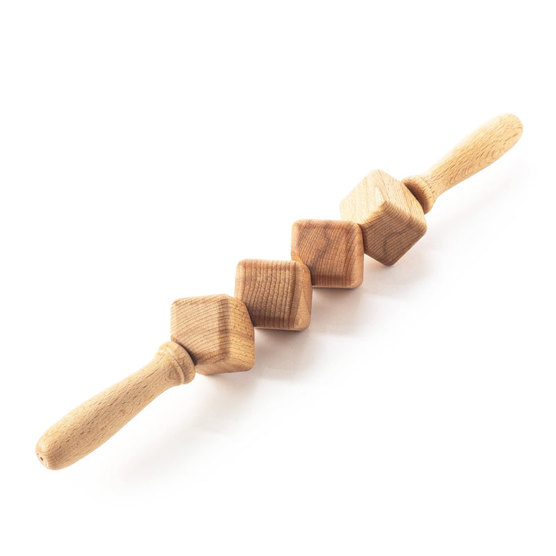 Tuuli Accessories Anti Cellulite Massage Roller Dice Roller Tool Massager Maderotherapy Wooden 40 cm - BeesActive Australia