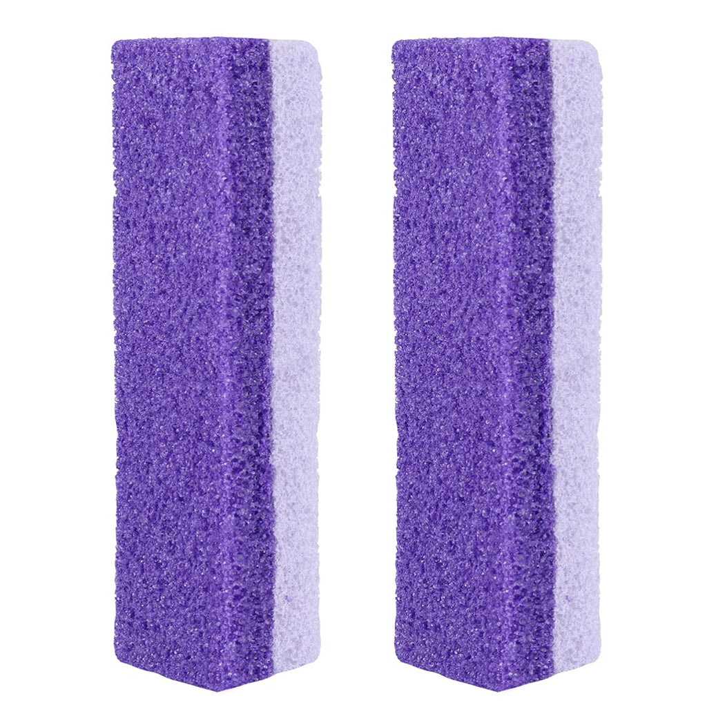 Healifty Foot Pumice Stone Feet Hard Skin Callus Remover and Scrubber for Feet, Hands and Body 2pcs (Purple) - BeesActive Australia