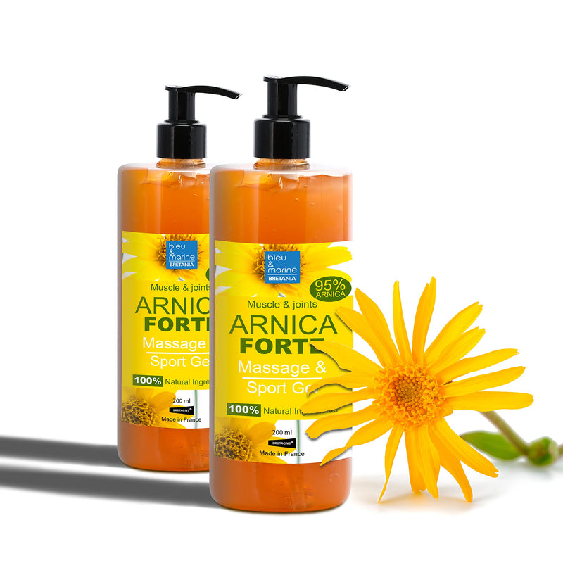 90% Arnica Forte Gel. Familiar Pack Rapid Muscle & Joint Pain Relief Balm. Bruising & Swelling Massage Gel. 100% Natural Anti-inflammatory (Bruises). Relaxing Arnica Cream Skin - 2 x 200 ml - BeesActive Australia