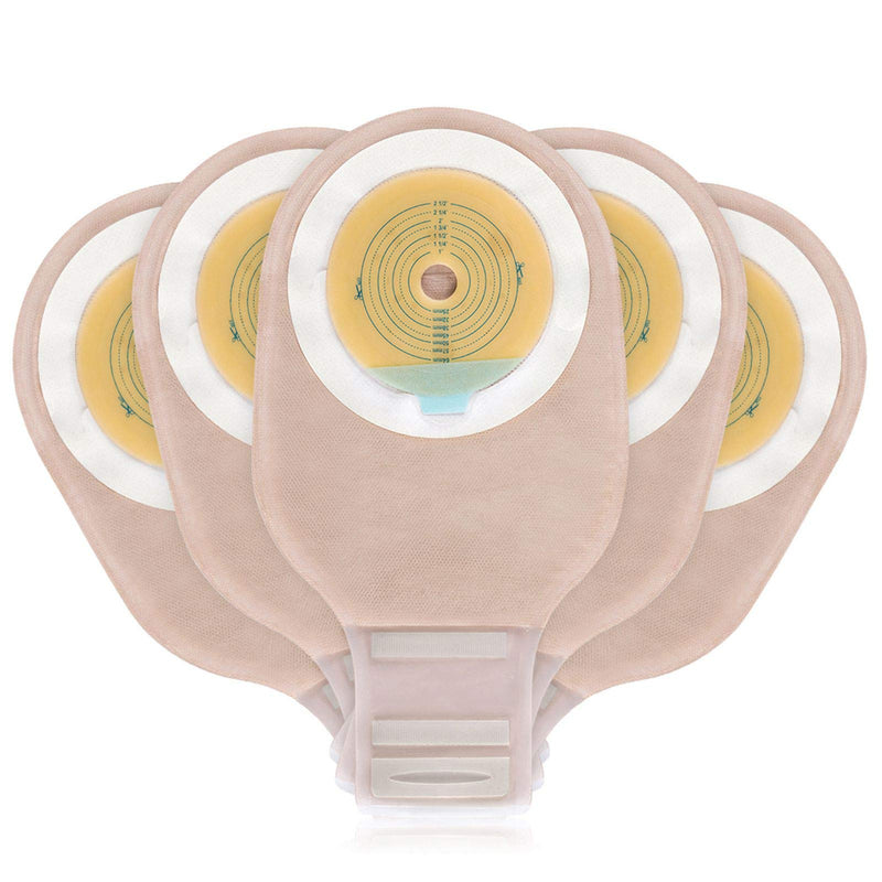 OUCHAN 1-Piece Ostomy Bags Colostomy Pouch with Hook and Loop 12”, Cut-to-Fit(20 pcs/Box) - BeesActive Australia