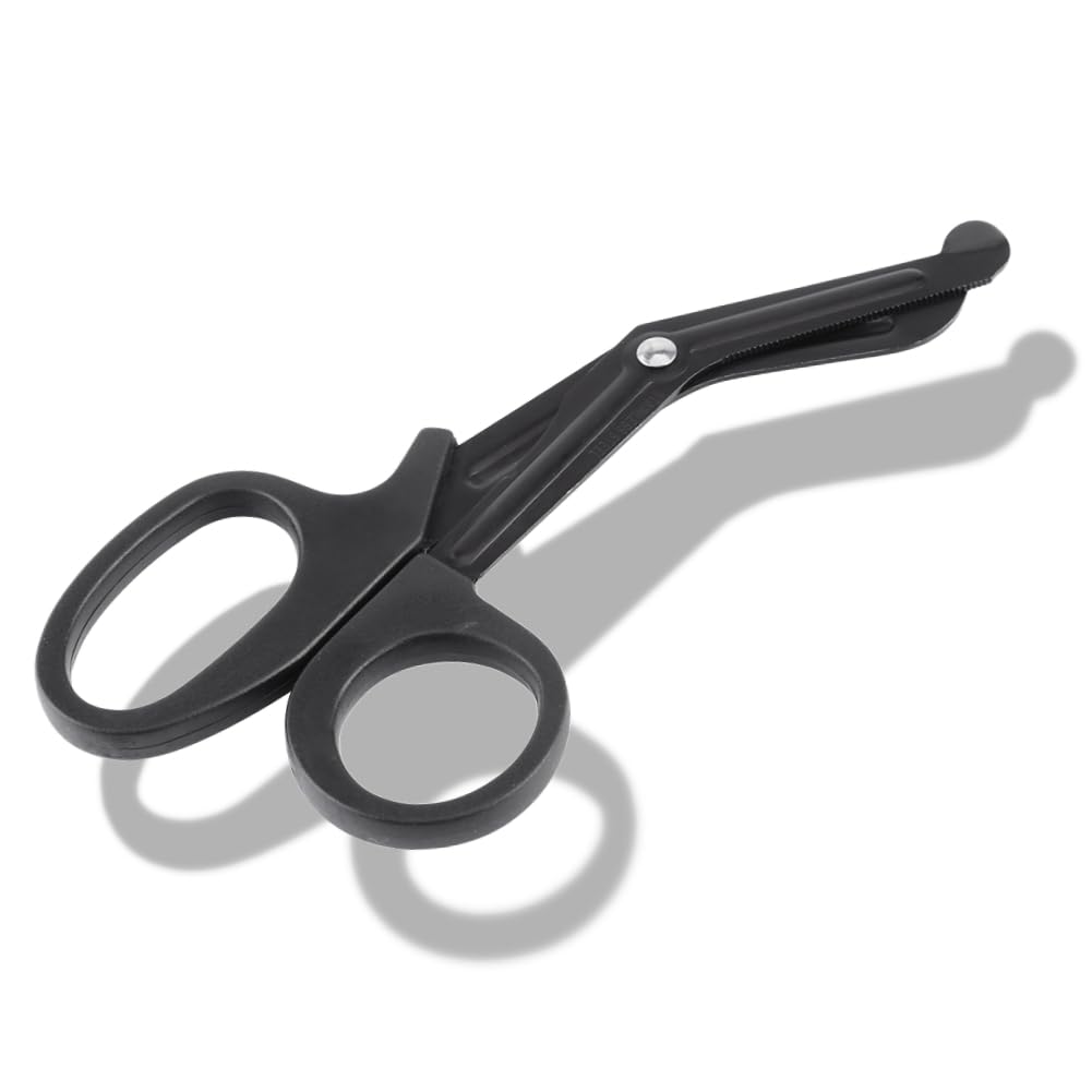 Medical Scissors,Bandage Shears Stainless Steel Curved Bandage Scissors for Medical & Nursing Purposes 18.3 X 9.2cm (Black) Black - BeesActive Australia