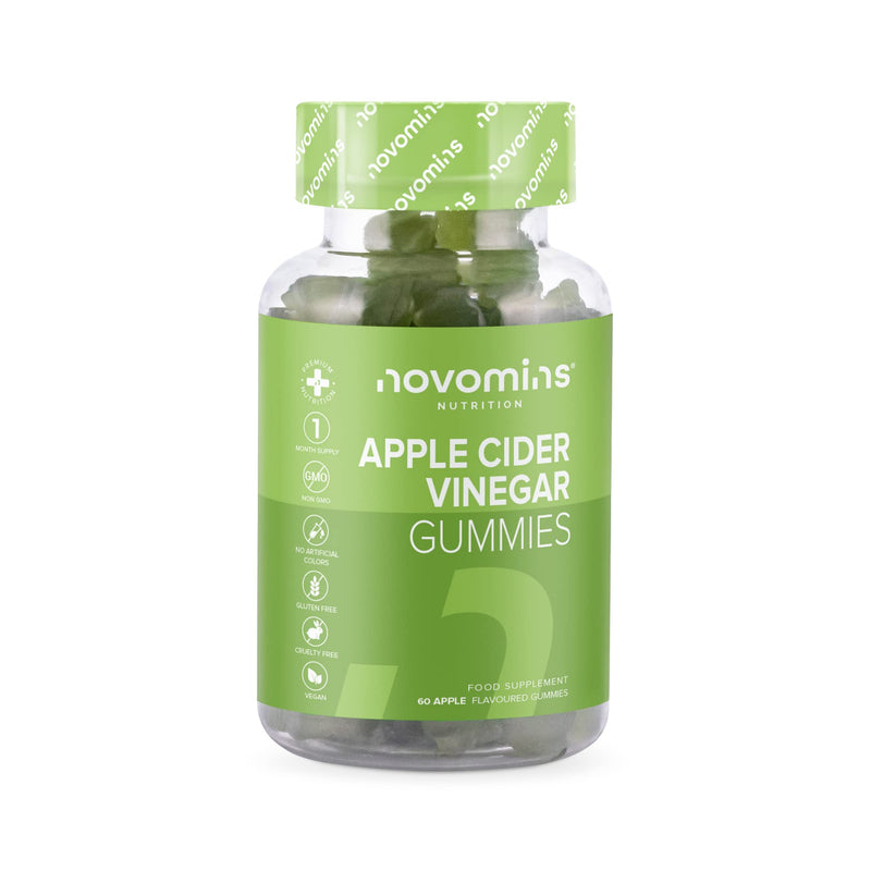Apple Cider Vinegar Gummies – High Strength Vegan Apple Cider Vinegar Gummies with the Mother - Natural ACV Enhanced with Vitamin B12 B6 and D - Made by Novomins - BeesActive Australia