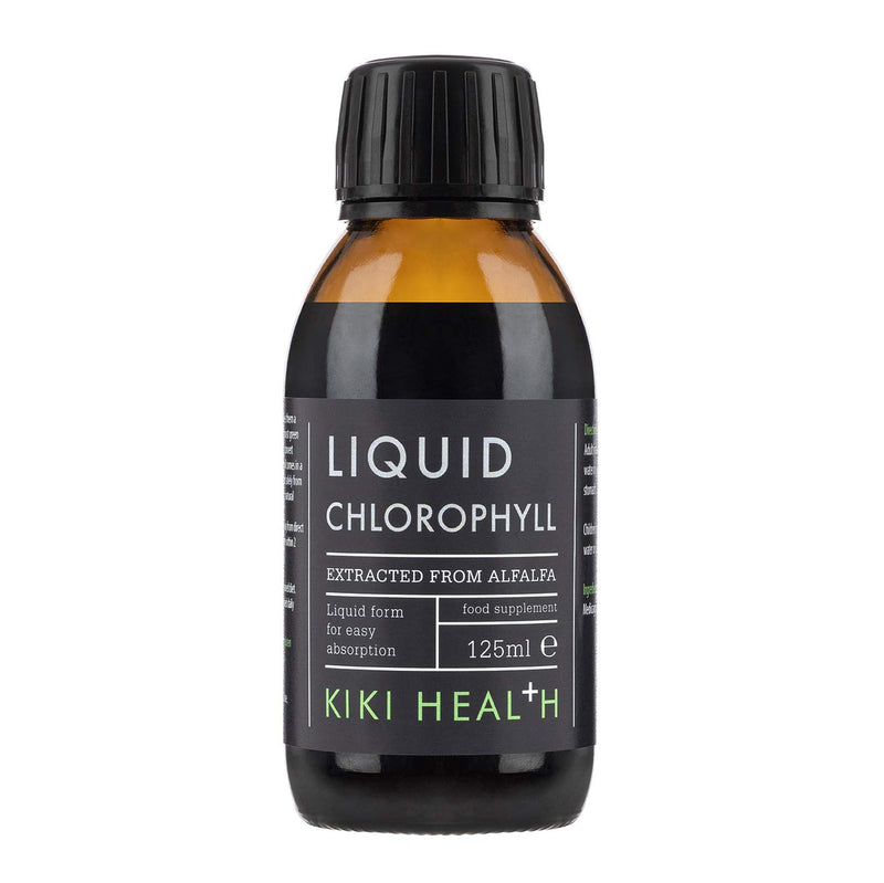 KIKI Health Liquid Chlorophyll 125ml, High Strength, 100mg of Chlorophyll Extract Per Serving, 100% Natural Ingredients, Gluten Free, Vegetarian and Vegan Friendly 125 ml (Pack of 1) - BeesActive Australia