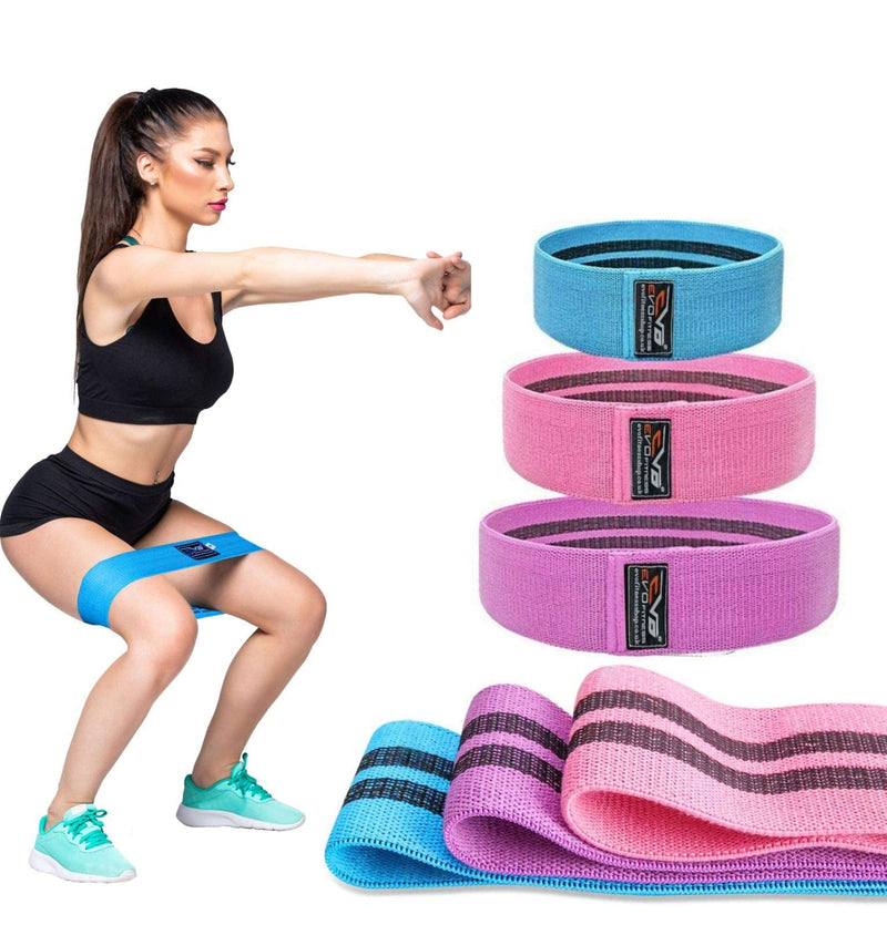 Islero Fitness EVO Resistance Bands for women with Non Slip Premium Fabric design Pull up Elastic Loops Gym Bands Best for Exercise of Legs Booty Glutes Hips Yoga Home Fitness [SOLD AS SINGLE BAND] PINK M - BeesActive Australia