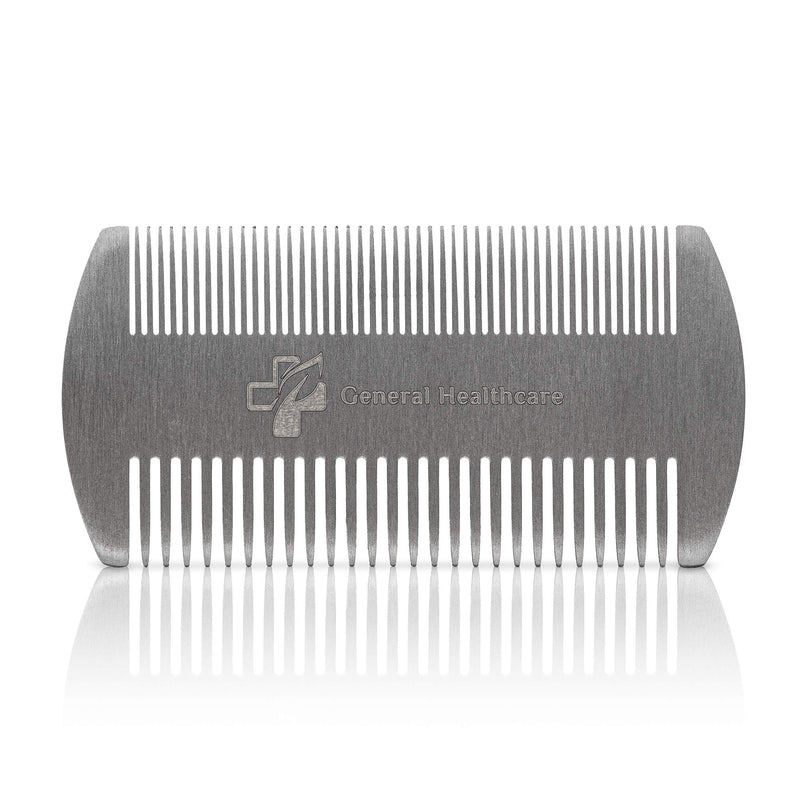 General Healthcare Metal Stainless Steel Hair Comb - Dual Action Lice, Hair, Beard - BeesActive Australia