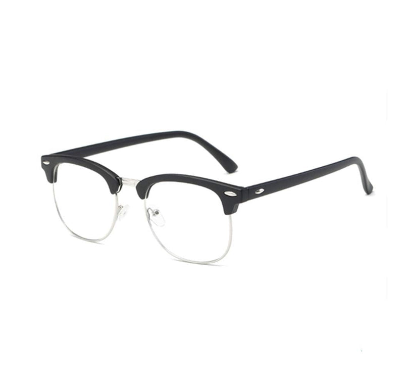 LNTICB� Blue Light Blocking Glasses Computer Reading Glasses Retro Eyeglasses Frame Anti UV Transparent Lens Anti Eye Fatigue Lightweight Fashion Professional Unisex for Smartphone Screens Computer TV Silver Black - BeesActive Australia
