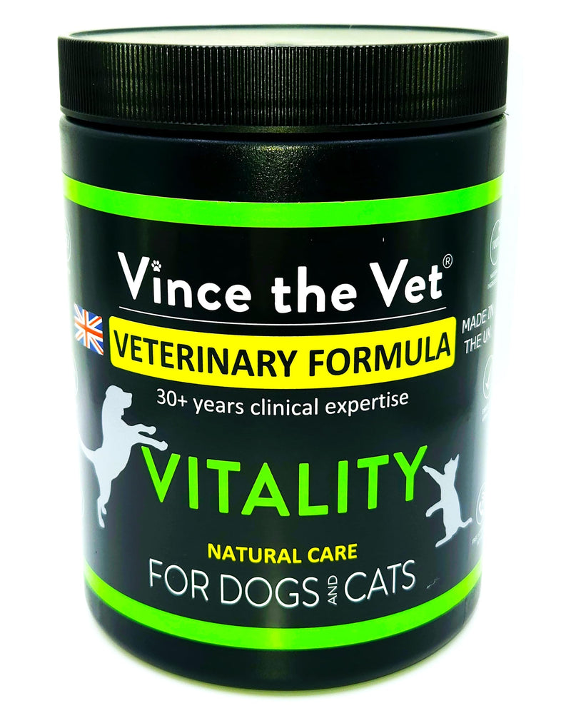 Natural Vitality Multivitamin Powder for Dogs & Cats (400g), Human Grade Veterinary Formulated Blend of Organic Spirulina & Chlorella, for Skin, Coat, Muscle, Energy etc 400g