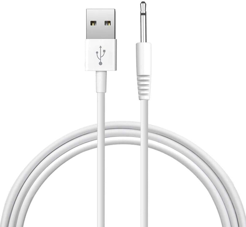 XOPLAY Wand Massager Charging Cable | USB to DC Replacement Charger Cable for Wireless Wand Massagers (White) White - BeesActive Australia