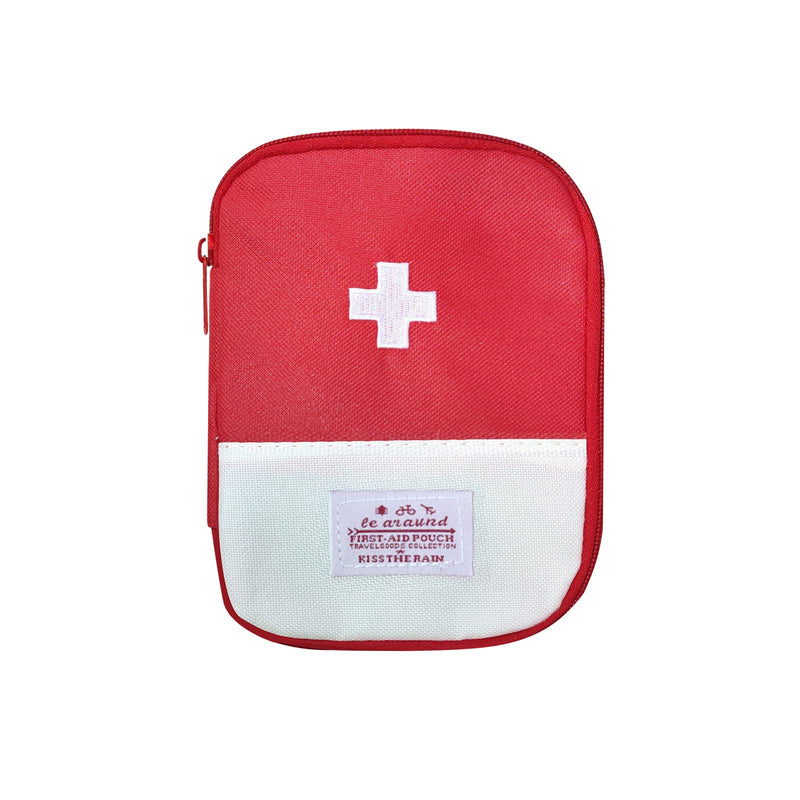 Travel Mini First Aid Pouch, Portable Mini First Aid Kit Storage Bag for Medicine Boxes WishLotus Medical Kits Empty Bag for Sports Camping Hiking Outdoor Activities Emergency (Red),6.5x5.1x0.6in Red - BeesActive Australia