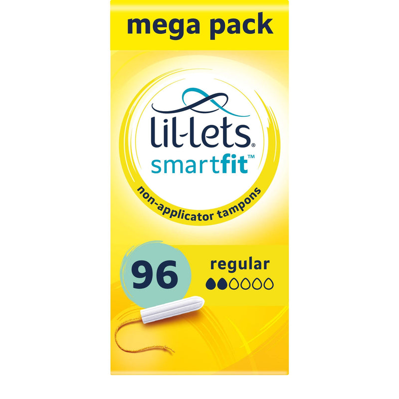 Lil-Lets Non-Applicator Regular Tampons X 96 | 6 Packs of 16 | Light to Medium Flow Single - BeesActive Australia