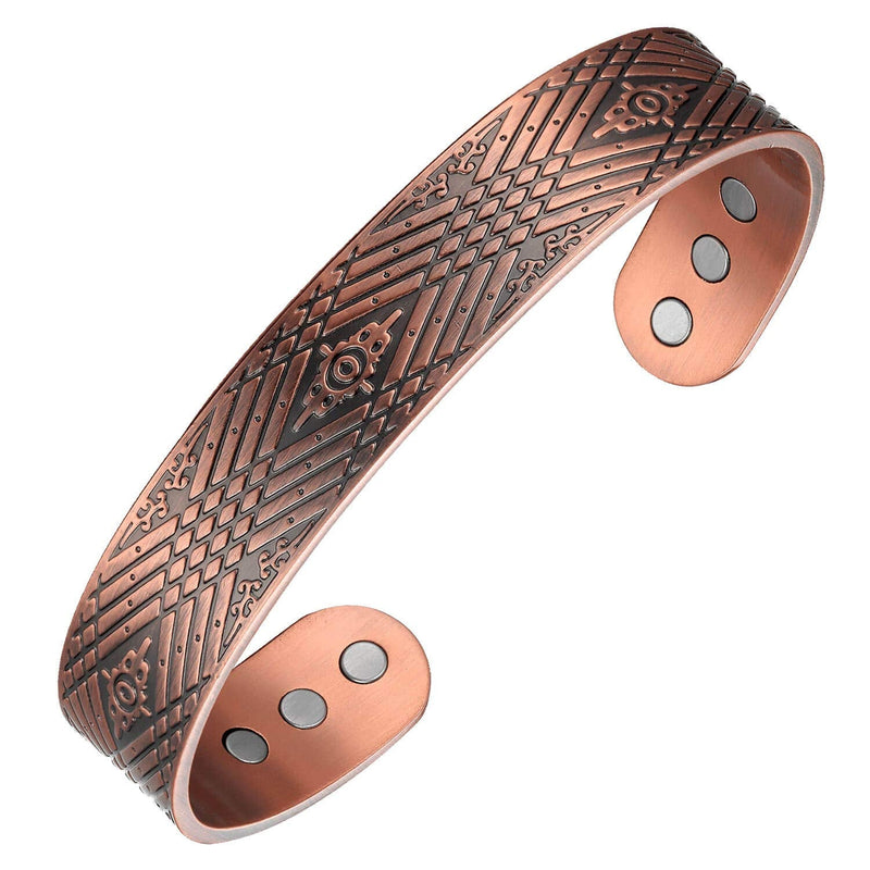 MagEnergy Copper Bracelet for Men Ultra Strength Magnetic Bracelet Pure Copper Bangle with Jewelry Gift Box (Copper) Copper 1 - BeesActive Australia