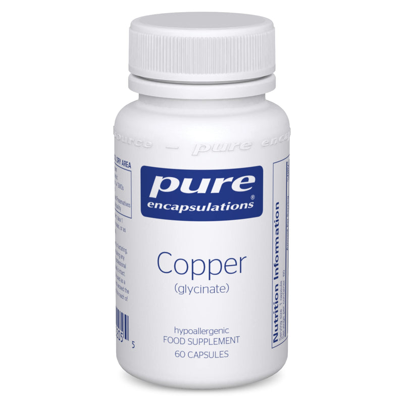Pure Encapsulations - Copper (glycinate) - Support for Normal Function of The Immune System - 60 Capsules - BeesActive Australia