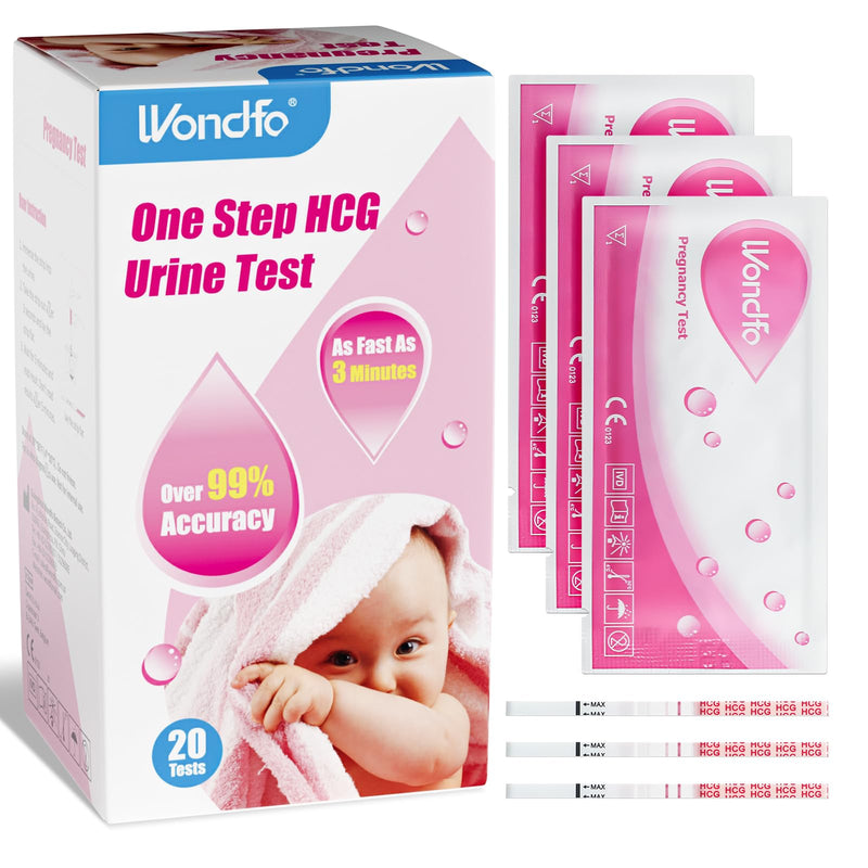 Wondfo Pregnancy Test Strips 20x Early Pregnancy Tests 10mIU Sensitive Tests up to 6 Days Detection for Home Fertility Test - BeesActive Australia