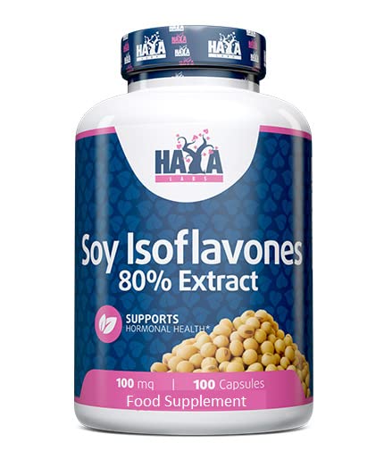 SOYA Isoflavones 80% Extract x 100 Capsules Non-GMO Supports Hormonal Health, Potent One-a-Day Formula Supplement - BeesActive Australia
