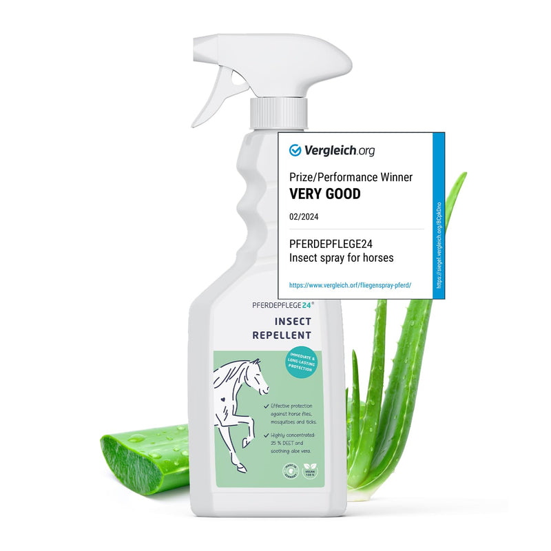 PFERDEPFLEGE24 Horse Fly Spray with DEET - Long-Lasting, Highly Concentrated Fly Repellent for Horses against Mosquitoes, Ticks, Midges & Horseflies - 500ml 500 ml