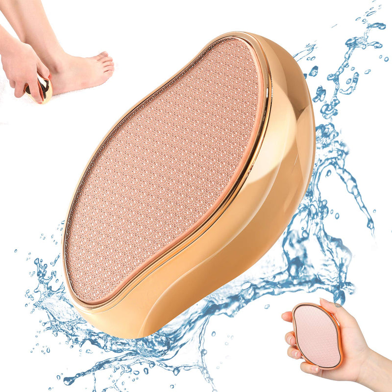 BEZOX 2in1 Nano Glass Foot File for Foot Spa, Home Salon -Highly Effective Callus Remover Wake Up Velvety Feet -High-Density Fine Nano Glass Not Hurt Your Feet, Crystal Foot File for Travel Use Golden - BeesActive Australia
