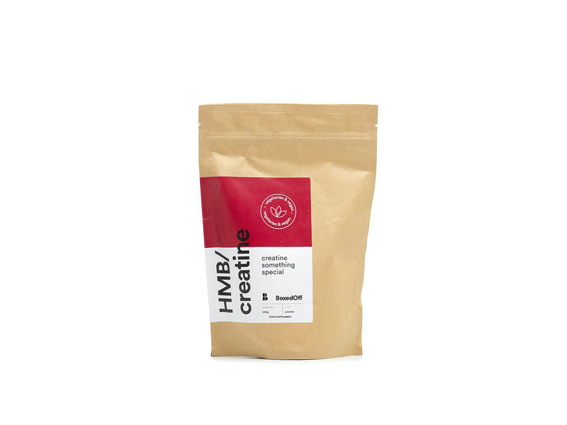 Boxed Off Micronised Creatine Monohydrate and HMB, Unflavoured, Vegan Food Supplement, Scientifically Proven to Increase Muscle Mass, Strength and Aid Recovery - Powder 240g (60 Servings) - BeesActive Australia
