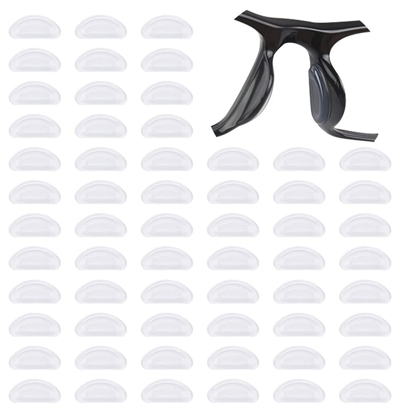 60 Pairs Eyeglass Nose Pads, Anti-Slip Eyeglass Pads Adhesive Nose Pad Glasses Transparent Soft Silicone Nose Pads for Glasses Spectacles - BeesActive Australia