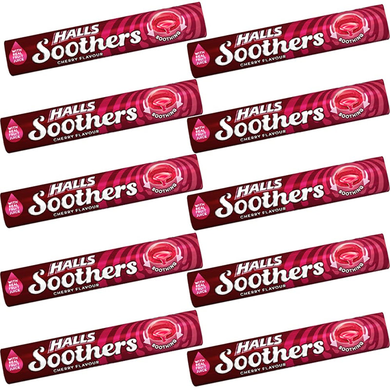 HALLS SOOTHERS -10 x 45g Packs (Cherry) CHERRY 45 g (Pack of 20) - BeesActive Australia