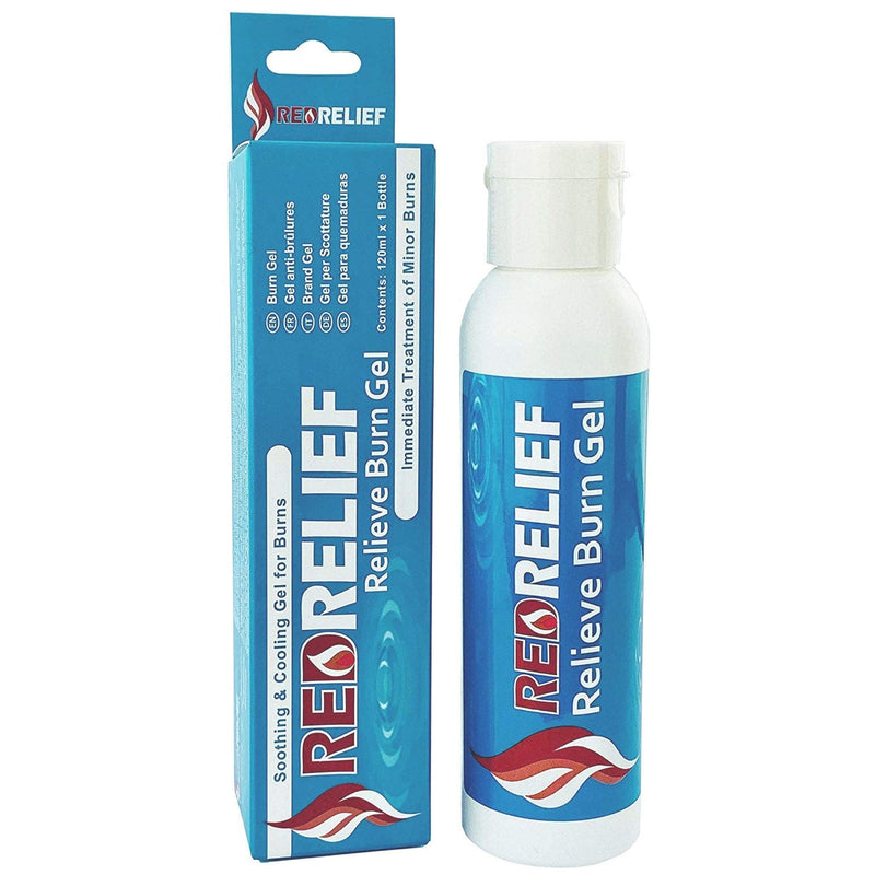 RedRelief Emergency Burn Gel 120ml Bottle - Soothing and Cooling Gel Dressing for Burns, Scalds and Sunburn - BeesActive Australia