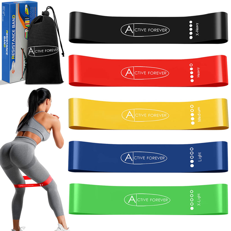 ACTIVE FOREVER Resistance Band, Pull up Assist Band, Fitness Band, Suitable for Muscle Stretching, Yoga, Exercise Colors - BeesActive Australia