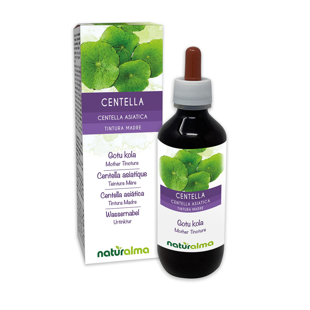 Gotu kola (Centella asiatica) herb Alcohol-Free Mother Tincture Naturalma | Liquid Extract Drops 200 ml | Food Supplement | Vegan 200 ml (Pack of 1) - BeesActive Australia