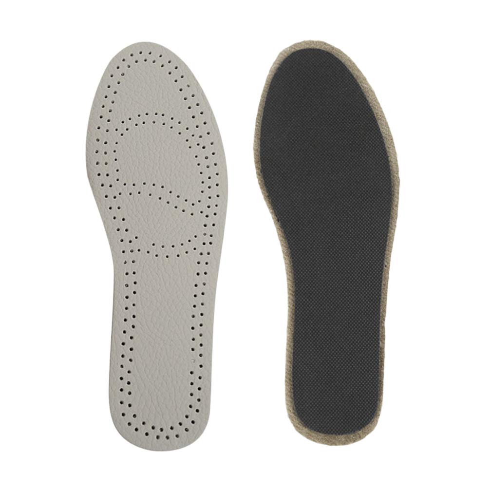 Healifty 1 Pair Leather Insoles Breathable Sweat Absorb Sport Inserts Shoes Cushions for Men Women Size 37-38 - BeesActive Australia