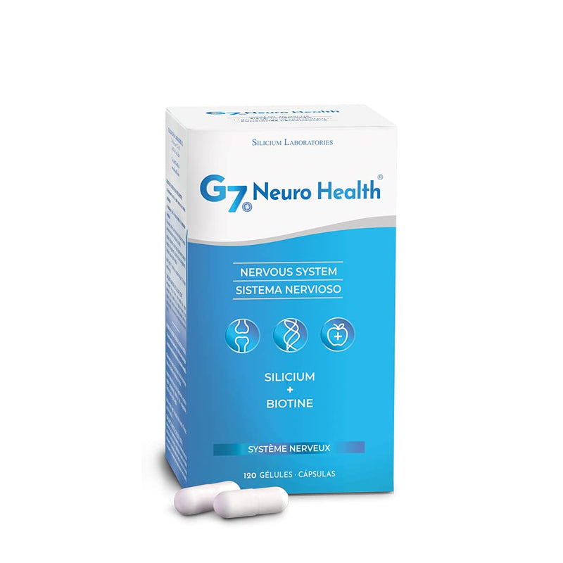 G7 Neuro Health. Silica and Biotin Supplement with Magnesium, Collagen Booster, Memory Supplements and Concentration Pills, Heavy Metal Detox Supplements. 120 Silica and Biotin Capsules. - BeesActive Australia