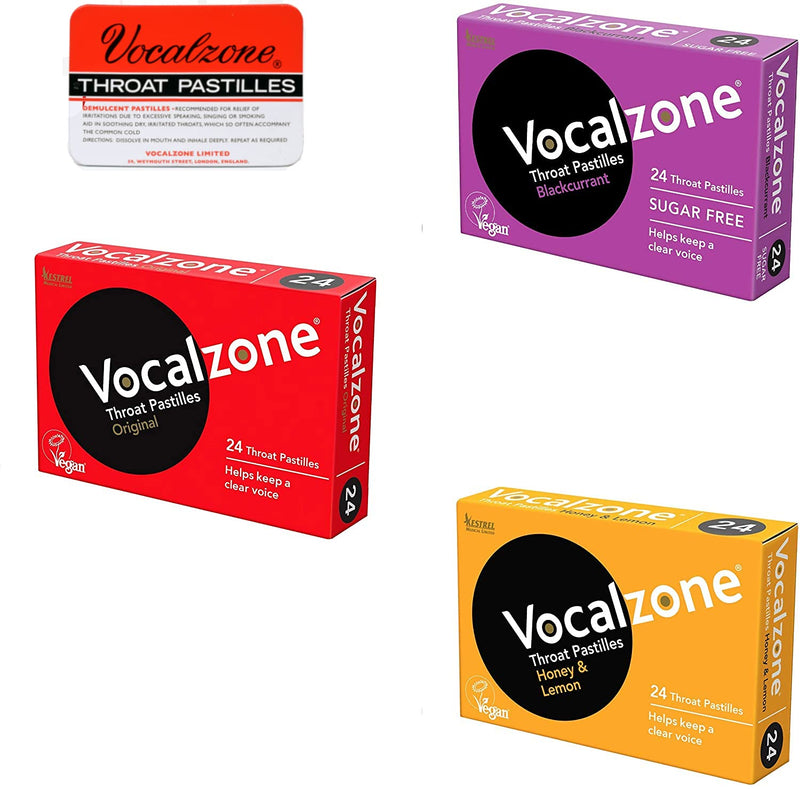 Vocalzone 3 Flavour Bundle + Free Tin! | Sore Throat Relief Pastilles | Multi-Pack (3 x 24) - BeesActive Australia