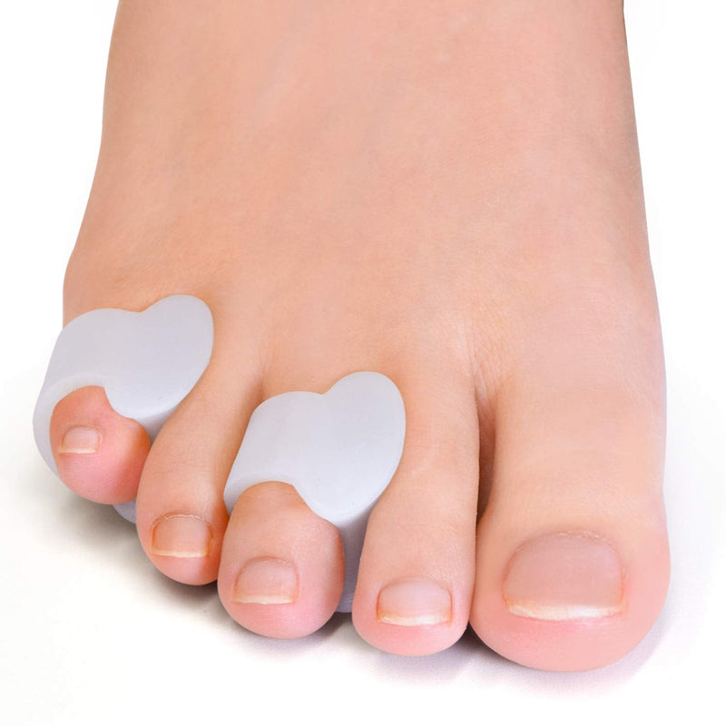 Welnove Gel Toe Separator, Pinky Toe Spacers, Little Toe Cushions for Preventing Rubbing & Relieve Pressure (Pack of 12) White - BeesActive Australia