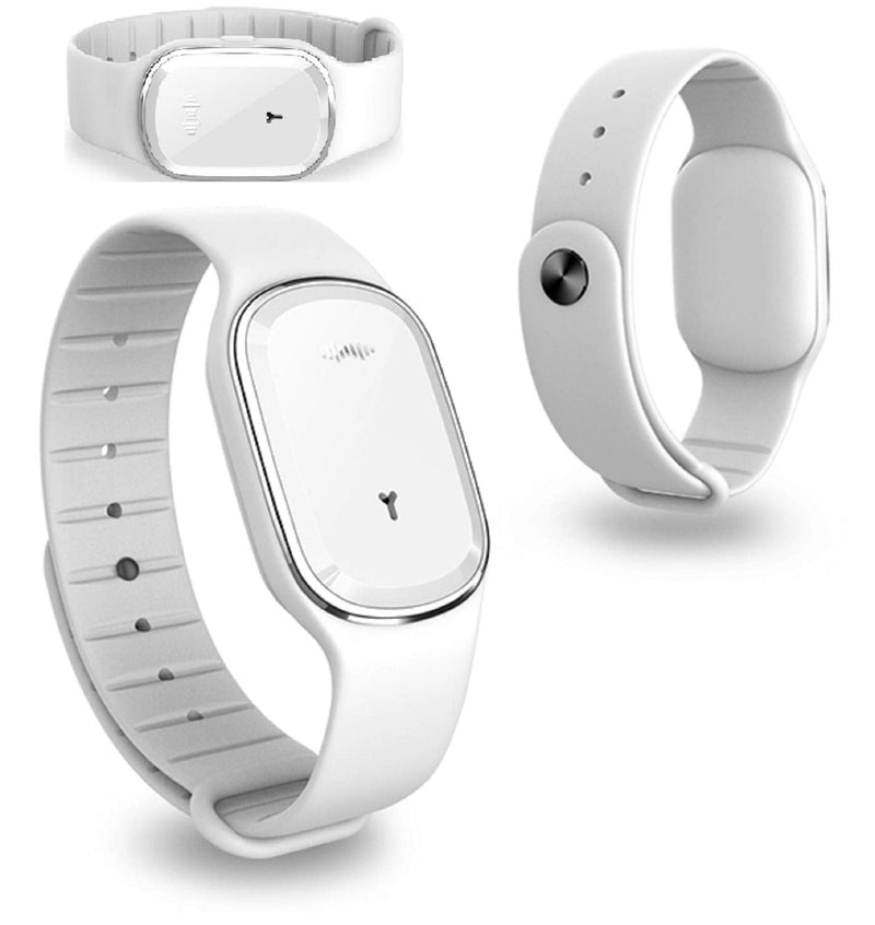 N3 ZELEK Mosquito Repellent Bracelet Mosquito Bands Newest CHIP Insect Repellent Bands Ultrasonic Pest Repeller Wrist Band Pest Control Repellent Bracelet Anti Mosquito Wristband Smart Insect Watch White - BeesActive Australia