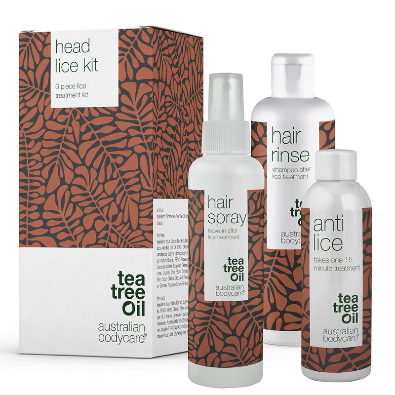 Head Lice Treatment Kit | 3 Products with Tea Tree Oil against Head Lice & Nits | 15 Minute Anti Lice Treatment, Head Lice Prevention Spray & Shampoo for the whole family from Australian Bodycare 500 ml (Pack of 1) - BeesActive Australia