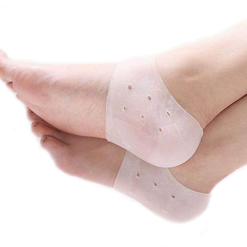 Heel Silicone Protector Gel Spur Relief Cushion Heel Sleeves Moisturizing Heel Sock for Cracked Skin Pain Relieve Pedicure (2) 2 - BeesActive Australia