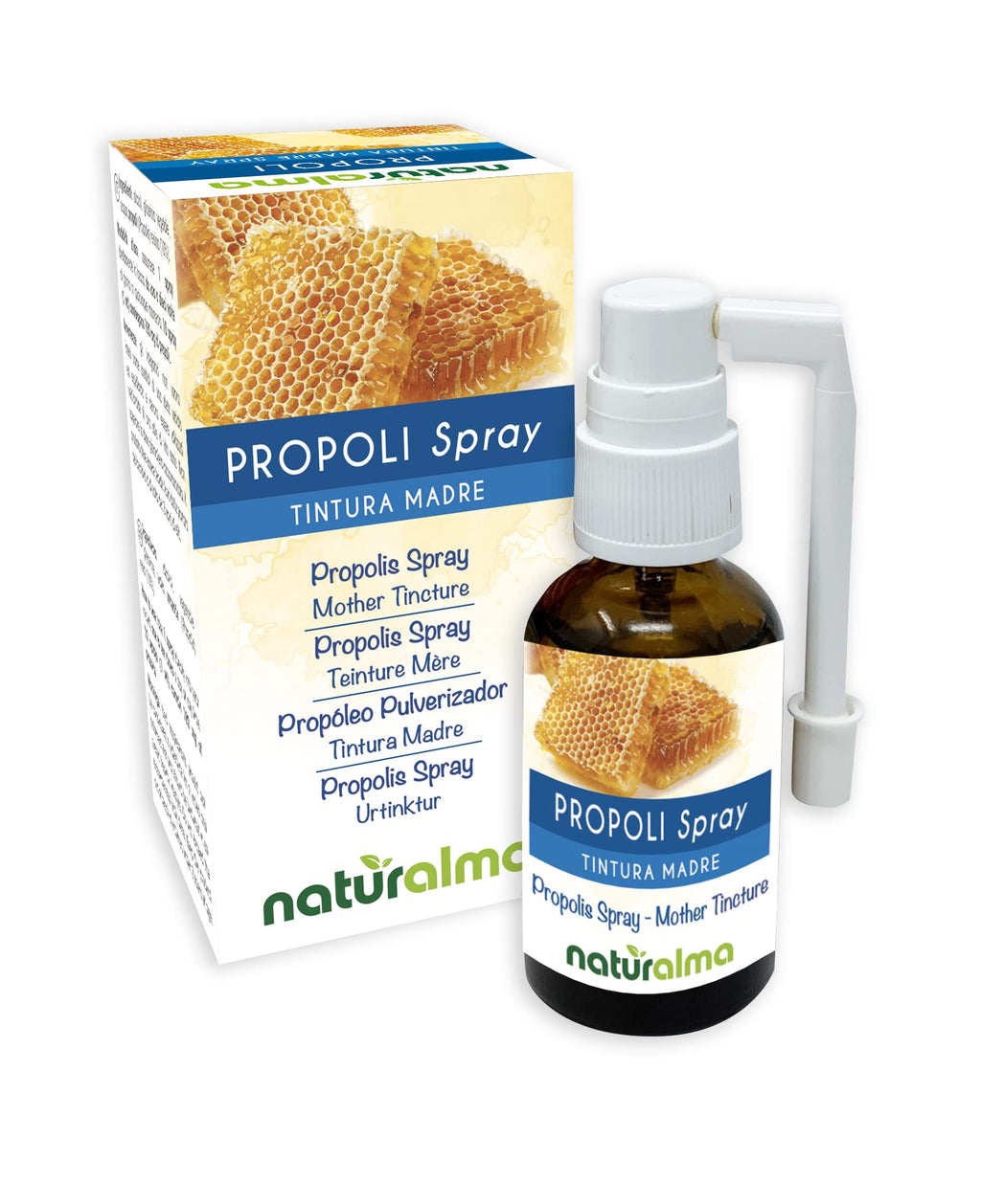 Propolis Spray (Propolis) Resin Hydroalcoholic Mother Tincture NATURALMA | Liquid Extract 30 ml | Food Supplement With alcohol 30 ml (Pack of 1) - BeesActive Australia