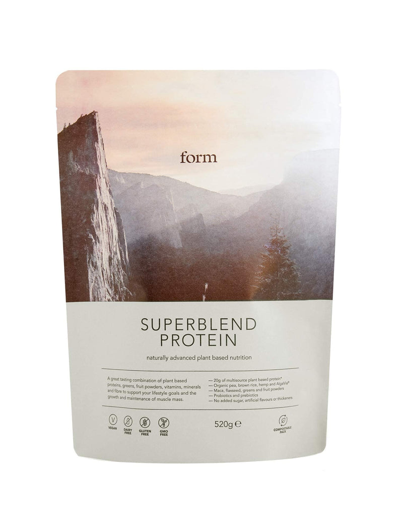 Form Superblend Protein - Vegan Protein Powder with Superfoods, Vitamins and Minerals (Chocolate Salted Caramel) Chocolate Salted Caramel 520 g (Pack of 1) - BeesActive Australia