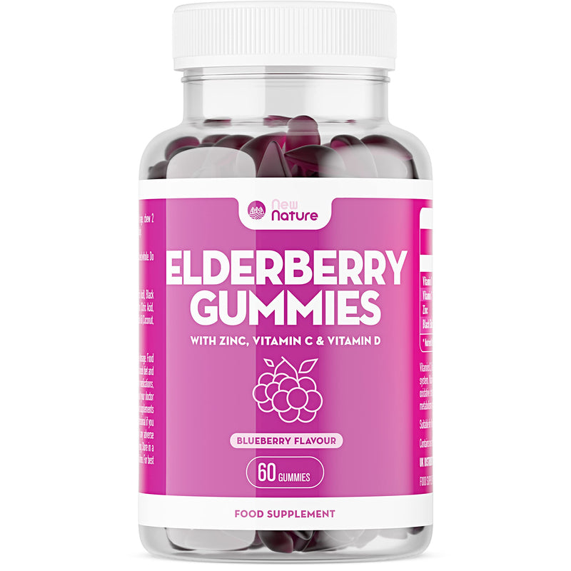 Elderberry Gummies with Zinc, Vitamin C & Vitamin D - Suitable for Adults & Children - Zinc for Immune System - Sambucus Black Elderberry (60 Elderberry Gummies, 1 Pack) Elderberry Gummies - 60, 1 Pack - BeesActive Australia