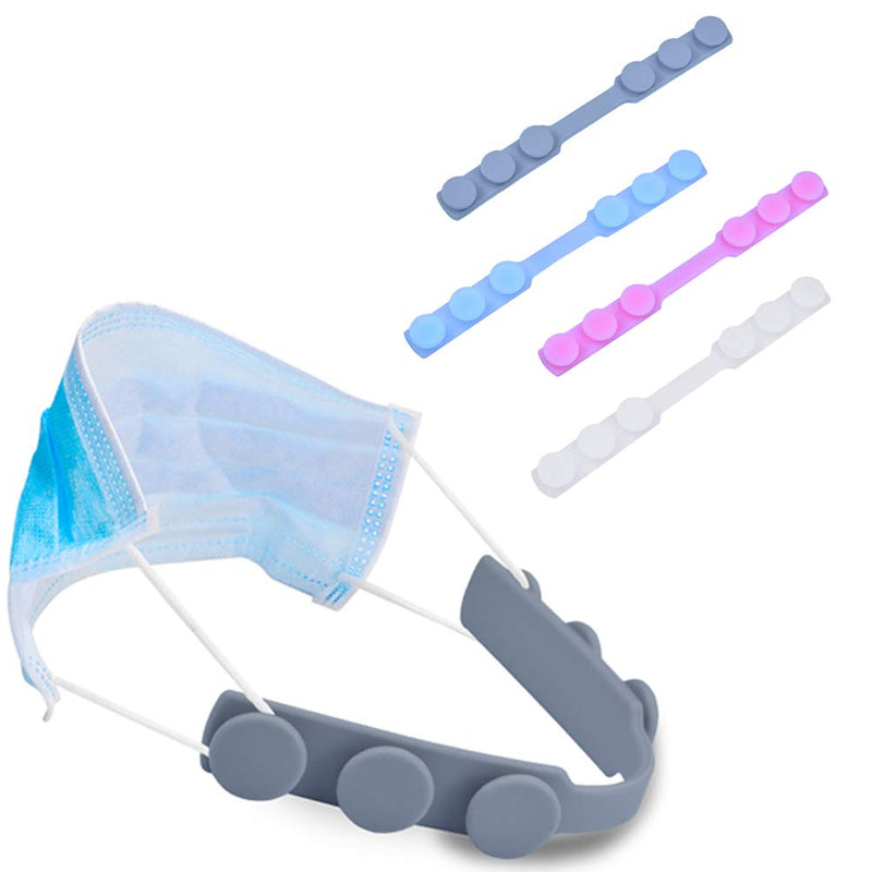 4 Pcs Anti-Tightening Mask Strap Extender Mask Holder Hook Ear Strap Adjustable Mask Fixing Buckle Relieve Pressure and Pain - BeesActive Australia