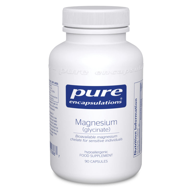 Pure Encapsulations - Magnesium (Glycinate) 120mg - Bioavailable Magnesium Chelate Tiredness and Fatigue Supplement - 90 Capsules 90 Count (Pack of 1) - BeesActive Australia