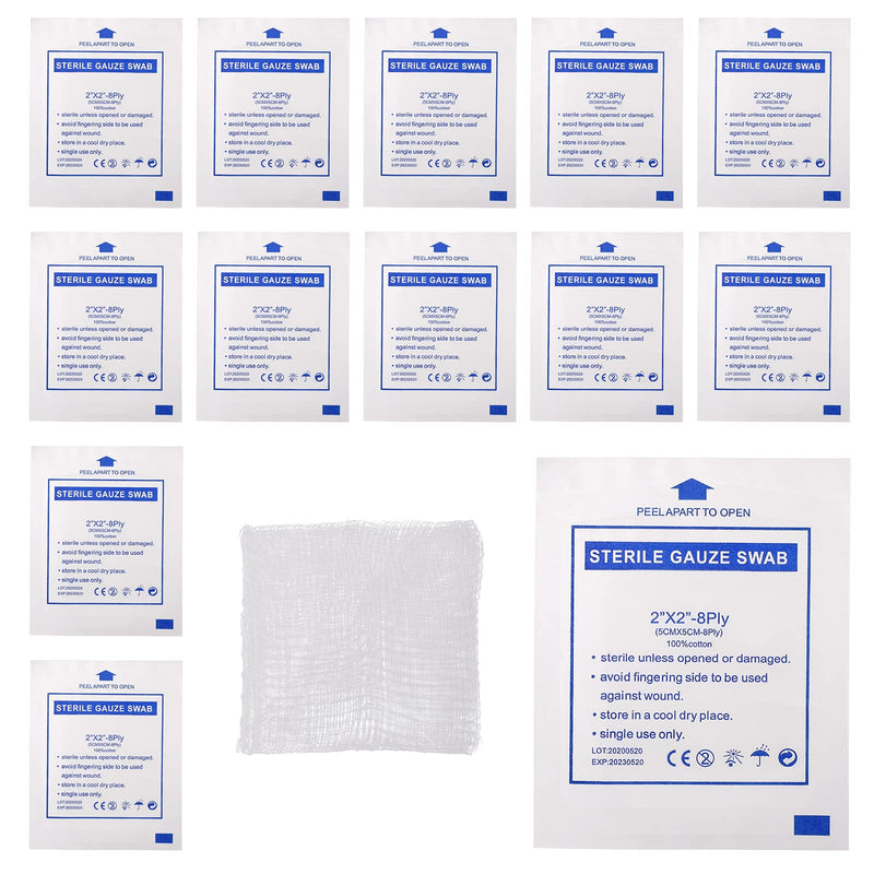 Exceart 30pcs Medical Gauze Pads Non Woven Gauze Sponge Non Stick Gauze Wipe Pads Wound Care Dressing Pads - BeesActive Australia