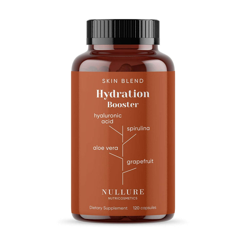 Hyaluronic Acid Nullure I Anti-Aging � Hydration � Skin Tone I Vegan Formula I - Hyaluronic Acid + Spirulina + Chlorella + Vitamin B3 + Black Radish + Grapefruit - 120 Capsules (2 Months) - BeesActive Australia