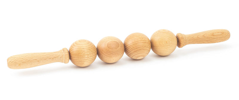 Tuuli Accessories Anti Cellulite Ball Massage Device Massager Roller with Handle Maderotherapy Wooden - BeesActive Australia