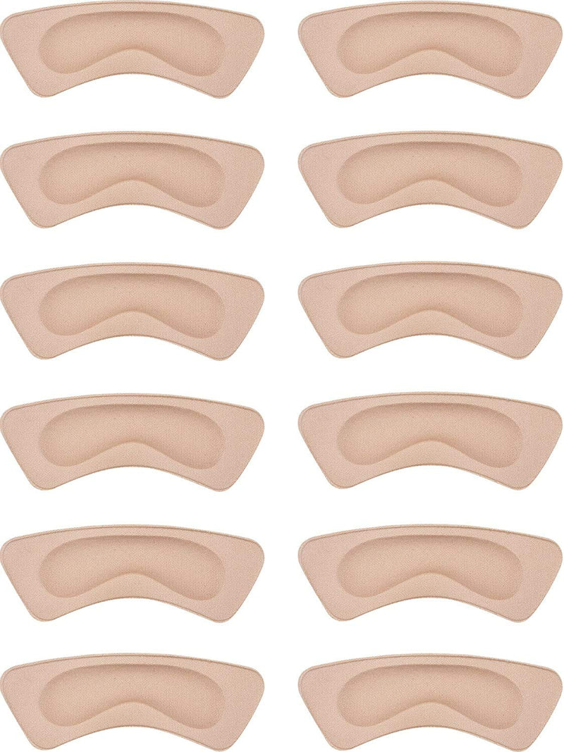 6 Pairs Soft Comfortable Heel Liners Self Adhesive Shoe Insoles Stickers Foot Care Protector (Beige) Beige - BeesActive Australia