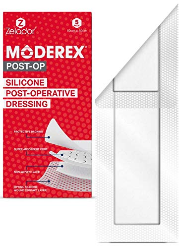 Silicone Post-Op Dressing for Wound Care After Surgical Operation (10x30cm x 5) 10x30cm x 5 - BeesActive Australia