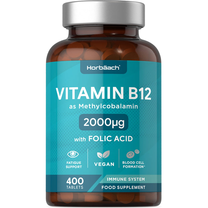 Vitamin B12 Tablets | 2000mcg | 400 Vegan Tablets | High Strength ...