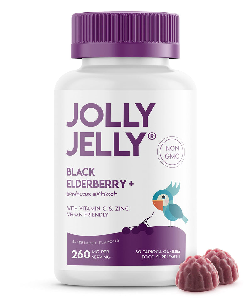 Black Elderberry Extract Gummies - 1500mg Equivalent - Immune Support Wild European Sambucus Extract 10:1- Tapioca Based - Non-GMO, 60 Vegan Gummies. 1 - BeesActive Australia