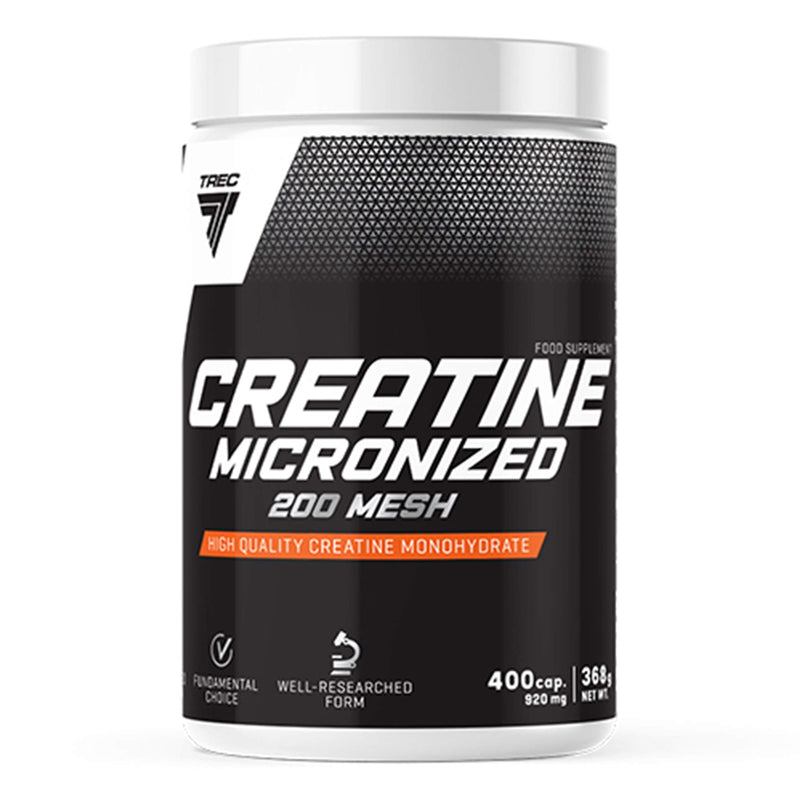 Trec Nutrition Creatine Micronized 200 Mesh Package of 1 x 400 Capsules - Creatine Micronized Monohydrate - Supplement for Muscle Strength - Without Additionals - BeesActive Australia